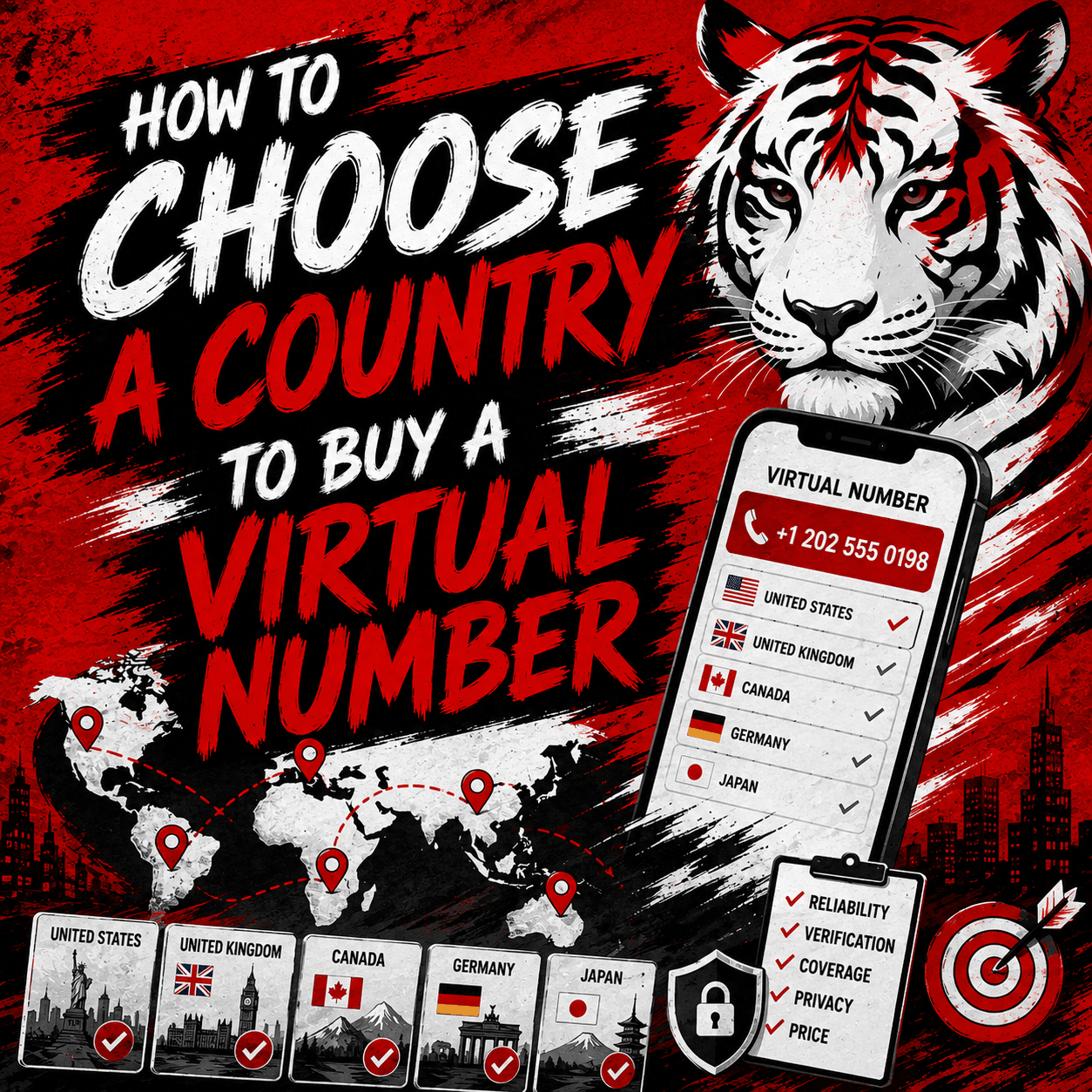 Cómo elegir un país para comprar un número virtual