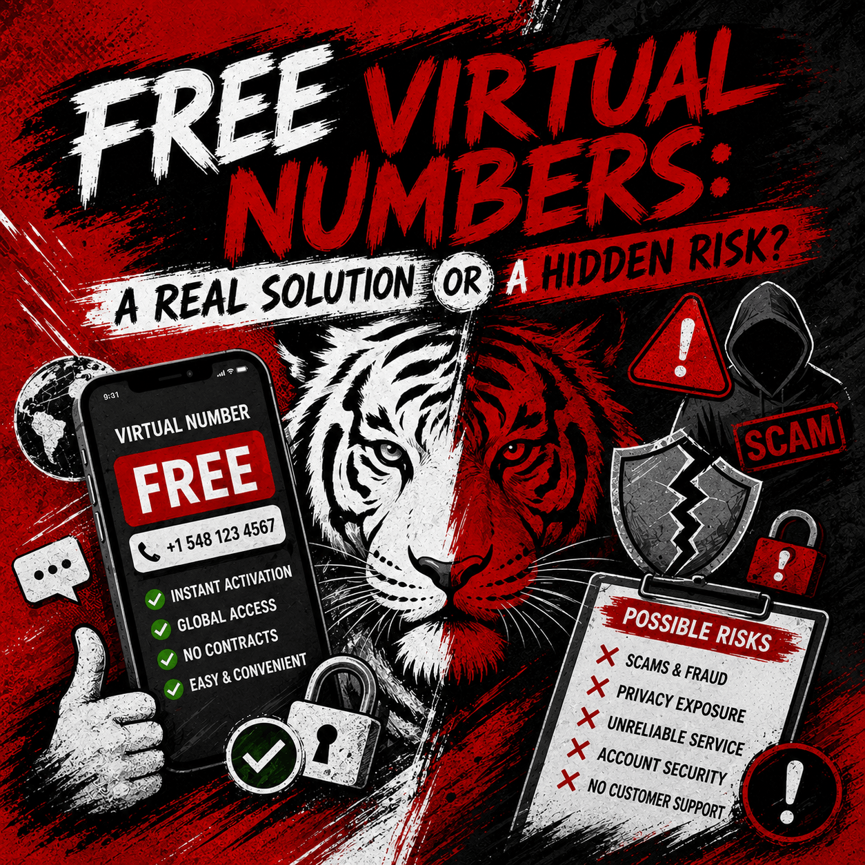 ¿Son seguros los números virtuales gratis para SMS?